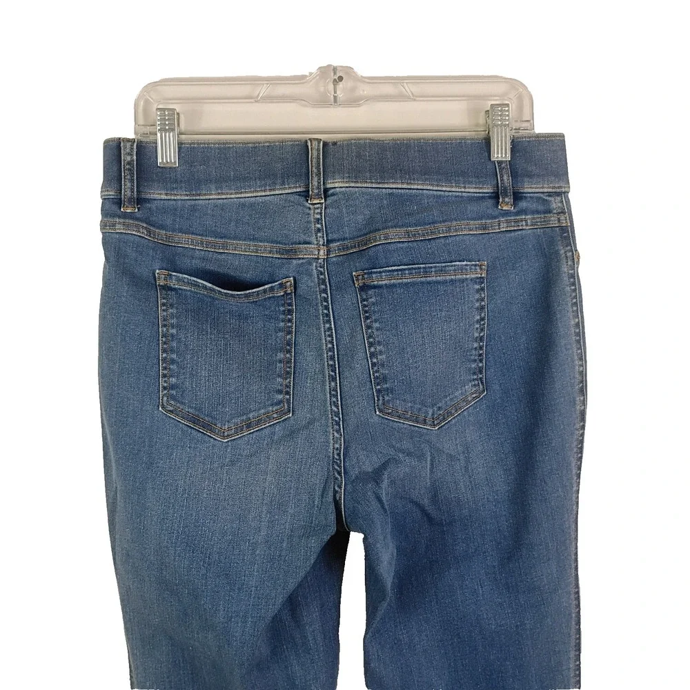 SPANX Everywear Pull-On Flare Jeans Large Vintage Indigo Wash Shapewear Stretch